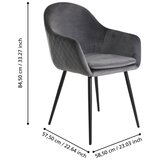 Eglo 424705 - Trpezarijska stolica APALIT 87,5x58,5 cm siva | Eponuda.com