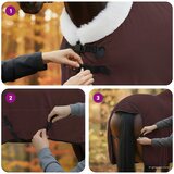  Pokrivač za konje Puni tamnosmeđi 125 cm Polartec | shoptok.hr