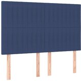  Posteljni okvir z vzglavjem moder 140x200 cm blago, (20906813) | Shoptok.si
