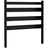  Uzglavlje za krevet crno 106 x 4 x 100 cm od masivne borovine | shoptok.hr