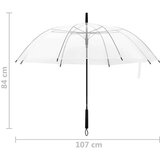 vidaXL Dežnik prozoren 107 cm | Shoptok.si
