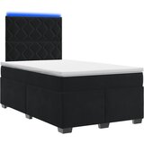  Boxspring krevet s madracem Crna 120 x 190 cm Baršun | shoptok.hr