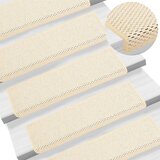 vidaXL Samolepilne preproge za stopnice sisal 15 kosov 65x21x4 cm krem, (20753407) | Shoptok.si