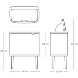 Brabantia Bo Touch Bin 36 L z vložkom iz umetne mase - Matt Black | Shoptok.si