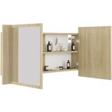  Kupaonski ormarić s ogalom boja hrasta 90x12x45 akrilni | shoptok.hr