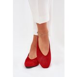 Boto Classic Ballet Flats Made Of Eco Suede Red Osallin | Shoptok.si