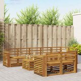  Set vanjskih sofa 9 kom. Prirodna Poliester | shoptok.hr