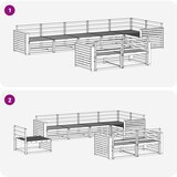  Set vanjskih sofa 8 kom. Prirodna Čvrsto drvo akacije Smeđa 410 x 172,5 x 73 cm | shoptok.hr
