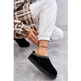 Boto Suede Women's Slippers With Fur Black Buffie | ePonuda.com