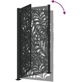 Vrtna vrata crna 100x175 cm čelični valoviti dizajn | shoptok.hr