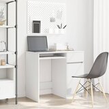 Maison Chic Pisalna miza - pisarniška miza - Računalniška miza bela 86x49x76 cm inženirski les, (21785528) | Shoptok.si