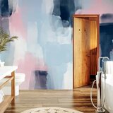  Foto tapeta - Harmonious colours - abstract with blue and pink shapes 150x105 | shoptok.hr