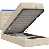  od pjene s madracem i LED-om Krem 90 x 190 cm Tkanina | shoptok.hr