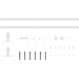 Mini komplet za drsna vrata omare iz jekla bel 122 cm, (5000215453) | Shoptok.si