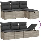  9-dijelni set vrtnih sofa od poliratana s jastucima svjetlosivi | shoptok.hr