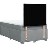  Krevet s oprugama i madrac svjetlosivi 120 x 200cm od tkanine | shoptok.hr