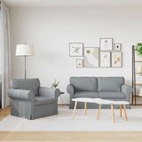 SOFA 2 pcs Svijetlo siva Metal | shoptok.hr