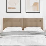 LED glava kreveta Boja cappuccina 144 cm Lažna koža | shoptok.hr