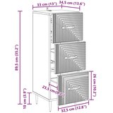  Ormar s ladicama Bijela 33 x 34 5 x 89 5 cm Konstruirano drvo - Bijela | shoptok.hr