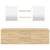  5-dijelni set kupaonskog namještaja boja hrasta drveni | shoptok.hr