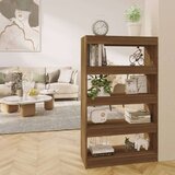 vidaXL Ormarić za knjige / pregrada smeđi hrast 80x30x135 cm iverica | shoptok.hr