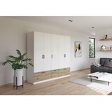 Boxxx OMARA ZA OBLAČILA, bela, hrast artisan | Shoptok.si