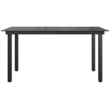  Vrtni stol crni 150 x 90 x 74 cm aluminijum i staklo | Eponuda.ba