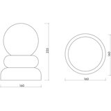 noo.ma Modrozelena/oranžna namizna svetilka iz masivnega lesa s steklenim senčilom (višina 24 cm) Otem – | Shoptok.si