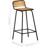  Barski stoli 2 kosa trden mangov les, (20699833) | Shoptok.si