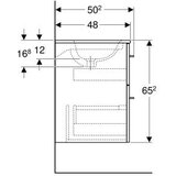 Geberit SELNOVA SQUARE 800 ORMARIĆ SA LAVABOOM 2 FIOKE AMERIČKI ORAH SVETLI GEBERIT | ePonuda.com