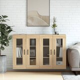 Maison Chic Stenska omarica - Zidna omarica 2 kosa sonoma hrast inženirski les iu891, (22062996) | Shoptok.si