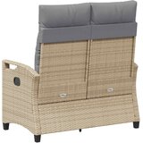  Vrtna klupa s jastukom Bež i svijetlo siva 105 x 60 x 112 cm | shoptok.hr