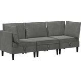  Komplet pohištva za dnevno sobo 3 pcs Temno siva Žamet | Shoptok.si