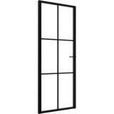 Sobna vrata od stakla ESG i aluminija 76 x 201,5 cm crna | Eponuda.com