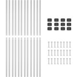 vidaXL Ograde 12 pcs Srebrno 130 cm Čelik s praškastim premazom | shoptok.hr