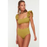 Trendyol Bikini Set - Green - Plain Cene