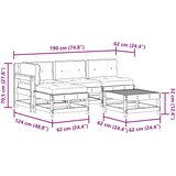  Set lounge namještaja za vrt 5 pcs Voštanosmeđa | shoptok.hr