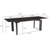 MID.YOU JEDILNA MIZA, črna | Shoptok.si