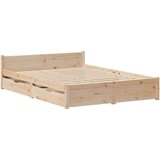 vidaXL Okvir kreveta bez madraca 135 x 190 cm od masivne borovine | shoptok.hr