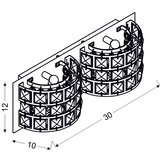 Candellux saturn zidna lampa 12X30 2X40W G9 hrom | ePonuda.com