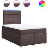 vidaXL box spring postelja z vzmetnico temno rjava 120x190 cm blago, (21306381) | Shoptok.si