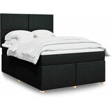  Krevet s oprugama i madracem crni 160x200 cm od tkanine | shoptok.hr