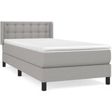 Maison Chic Box spring postelja - Vzmetna postelja z vzmetnico svetlo siv 100x200 cm blago SL7338, (21902678) Cene