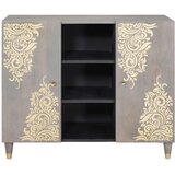  Kreveta Siva i zlatna 90 x 33 x 75 cm Čvrsto drvo manga | shoptok.hr