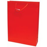  Vrečka darilna 330x457x102 platificirana mat promocija - rdeča Cene