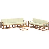  Set vanjskih sofa 9 kom. Prirodna i krem | shoptok.hr