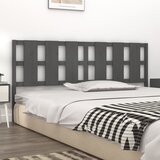  Uzglavlje za krevet sivo 205,5 x 4 x 100 cm od masivne borovine | shoptok.hr