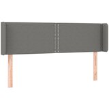  Uzglavlje s ušima tamnosivo 147x16x78/88 cm od tkanine | shoptok.hr