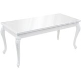 The Living Store Jedilna miza 179x89x81 cm visok sijaj bele barve - Miza Za Jedilnico V Visokem Sijaju, (21494591) | Shoptok.si