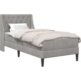  Okvir kreveta s madracem Zidne 2 pcs Svijetlo siva Baršun - Svjetlosiva 90 x 200 cm | shoptok.hr